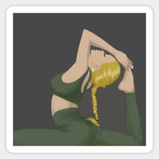 Pilates instructor doing pilates and stretching Sticker